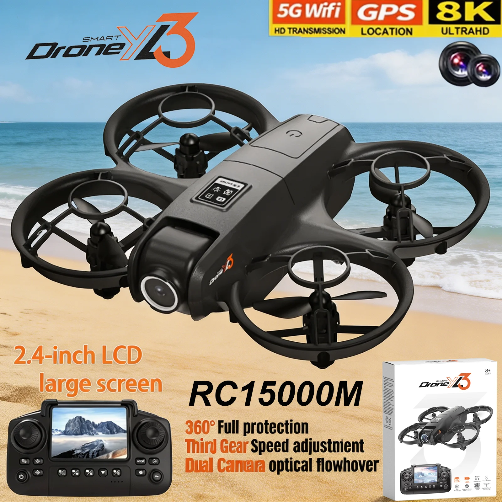 Drone Photogrammetry - Novo Drone RC YL3 8K 1080P