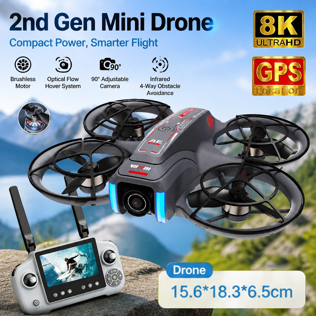 Mini Drone AE21 8K HD com Câme - Drone Lidar avaliação e preço